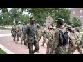 Houston ISD JROTC Stem Camp at Texas A&M:  Marine Corps marching