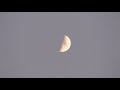 Half moon zoom in and moon light