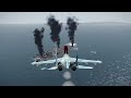 Russian Su 57 jet destroys the US's newest monster aircraft carrier in the Black Sea