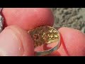 Gold Nugget Ring found with a Metal Detector on the Beach