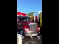 NASCAR haulers stage at Sacramento 49er truck stop