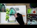Ink & Watercolour Sketching For Beginners - Step by Step Tutorial