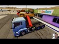 Big & Small Monster Trucks Jumping Through Giant Portal & Slide Color Jumps and Crashes - BeamNG #34