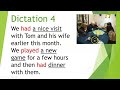 English Listening practice: Advanced Dictation 82 Simple Past Sentences