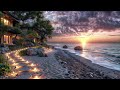 Serene Seas: Calming Music with Relaxing Beach Waves Sounds