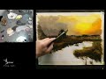 How to paint trees, grass, reflections, barn in tonalism a new lesson