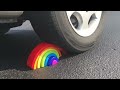 EXPERIMENT: CAR VS TOY STACKING RAINBOW