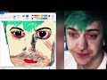 How To Draw FORTNITE NINJA Funny Blue Hair Man (Tyler Ninja Blevins) in MS Paint