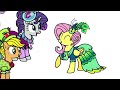 Coloring Pages MY LITTLE PONY - Elegant Dresses / How to color My Little Pony. Easy Drawing Tutorial