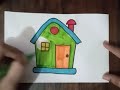 house 🏡 drawing colouring for kids