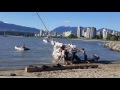 How to rescue a Vancouver Sailboat off beach.