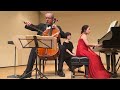 Beethoven Sonata for Piano and Cello no 4 op 102/1 Ludovit Kanta Cello Kumiko Kito Piano