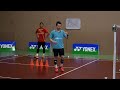 Badminton Footwork Drill to practice split step and reaction - Coach Kowi Chandra