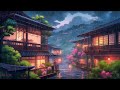 Night Rain the Outskirts of Resort in Japan 🌧️Lofi Beats Mix with Nature Makes You Relax, Positive.