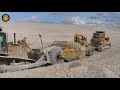 Caterpillar D8K's with Scraper Boxes Digging Reservoir