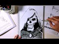 Desenhando Mestres do Universo: Esqueleto (He-Man)   /   Masters of the Universe: Skeletor (He-Man)