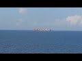 COMPILATION TWO LARGE CONTAINER VESSEL SPOTTED MAKING WAY THROUGH THE OCEAN
