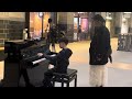 Young kid impresses a crowd by performing a 60s hit on a public piano! (Shocking!)