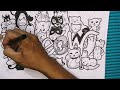 DOODLE ART | HOW TO DRAW DOODLE CATS