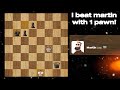 I beat Martin with only a pawn!#chess #chesscom #chessbot #bobchess