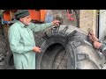 The Most Interesting Repairing Process of Sidewall Damage Big Tractor Tire Using Gypsum Mold Method