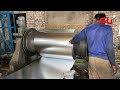 Amazing Process Of Round Stainless Steel Pipes Manufacturing | How Mass Production of Steel Pipes