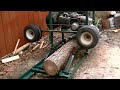 Home made sawmill from a old golf cart? works great. I can now afford to make furniture.