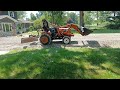 Sub Compact Kubota B7100 Leveling 29 Tons of Driveway Stone 4x4 Homestead Mini Tractor Neighbor Work