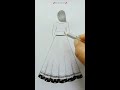 How to draw a girl with beautiful traditional dress #shorts #girl