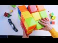 How fast can I solve rubik's cubes 3x3 of all sizes from the smallest to the giant
