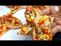 2 Minutes Bread Snacks | Bread Flower Pizza | Bread Pizza Recipe | New Recipe | Snacks Recipes