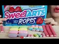 ASMR SWEETARTS GIANT CHEWY EXTREME SOUR ROPES CANDY EATING SOUNDS MUKBANG