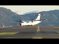 DAT ATR-42 Startup and landing at Stord Airport, Feb. 2011