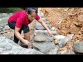 How to build a landslide retaining wall - harvest corn | Lý Thị Viện