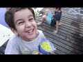 Paulinho and Toquinho Pretend Play with Egg Monster Toy in the Pool