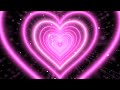 Pink Heart Animation 💖 Romantic Radiance Heart Background Video Loop | Heart Tunnel Motion Graphics