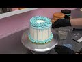 Simple Buttercream Cake Decorating | [Unedited][No Talking][No Music]