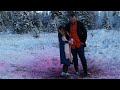 Tannerite Gender Reveal In The Snow, Aerial View