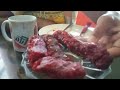 Mukbang longganisa at pakbit with coffee,