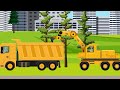 Dump Truck, Excavator, Crane, Forklift Building A Swimming Pool | Construction Vehicles