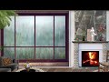 Rain and Thunder Sounds for Sleeping | Rain on Window with Relaxing Piano Music