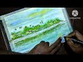 Watercolor painting of Konkon beach, Maharashtra | ASMR | #watercolorpainting