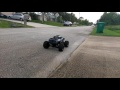 XMAXX doing wheelies, flybys, stopping and some flip over...