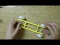 How to make a rubber band powered car - Paper Car Tutorial