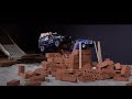 Toy Car Crashing into a Brick Tower (Slow Motion)