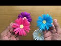Easy flower making with colourpaper| papercraft| papercutting| simplecraft| flowercraft