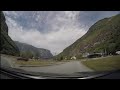World's longest driving road tunnel, Lærdalstunnelen Tunnel, Norway, time lapse.