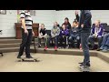 Teacher vs. student in skate during class