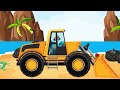 Construction Vehicles: Handling sinkholes on the road with Excavators, Concrete trucks, Rollers