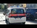 AUTOVETTURE DEI CARABINIERI, POLIZIA DI STATO E POLIZIA MUNICIPALE PER PARTITA DI CALCIO MONTEVARCHI